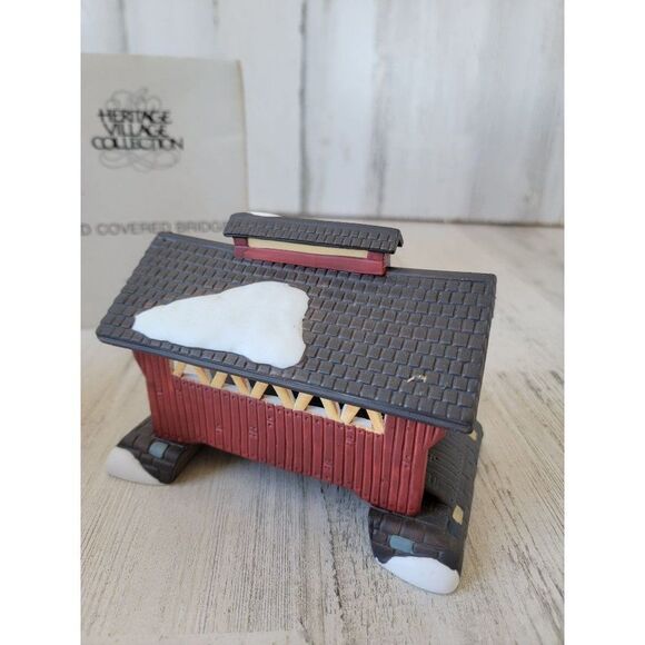 Dept 56 59870 red covered bridge Village accessory Xmas - Picture 5 of 10